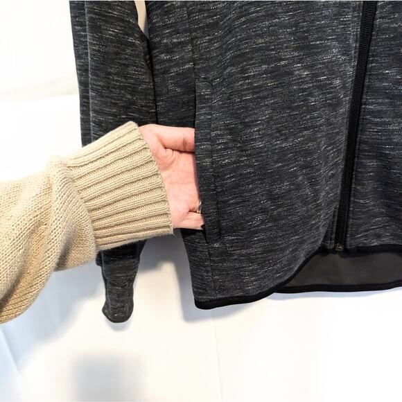 Uniqlo Hooded Zip Up Jacket Sweatshirt Marled Grey Size S - Picture 6 of 8